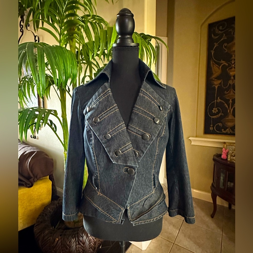Bisou Bisou Dark Denim Jean Jacket